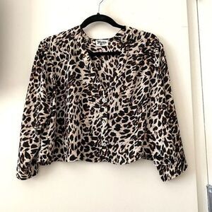 SHOW ME YOUR MUMU Animal Print Boxy Top